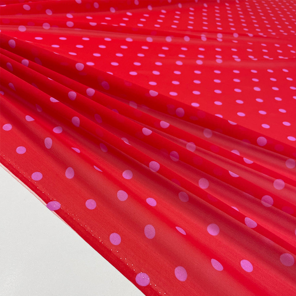 Tissu Crêpe Georgette, Soie - Rayé Pois, Miracolo