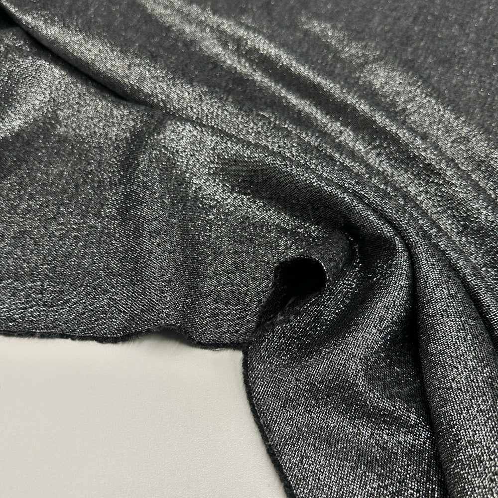 Tissu Tailleur, Laine Soie - Argent Métallisé, Astrea