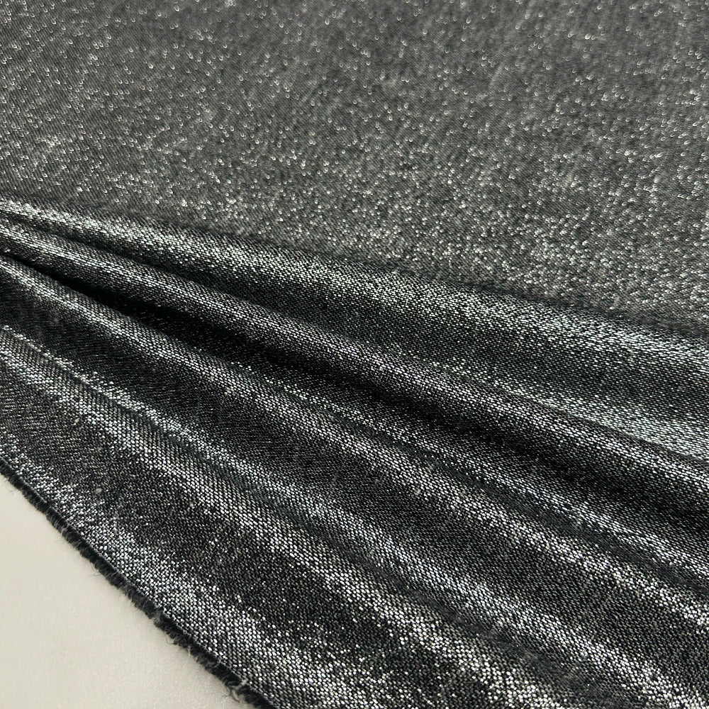 Tissu Tailleur, Laine Soie - Argent Métallisé, Astrea