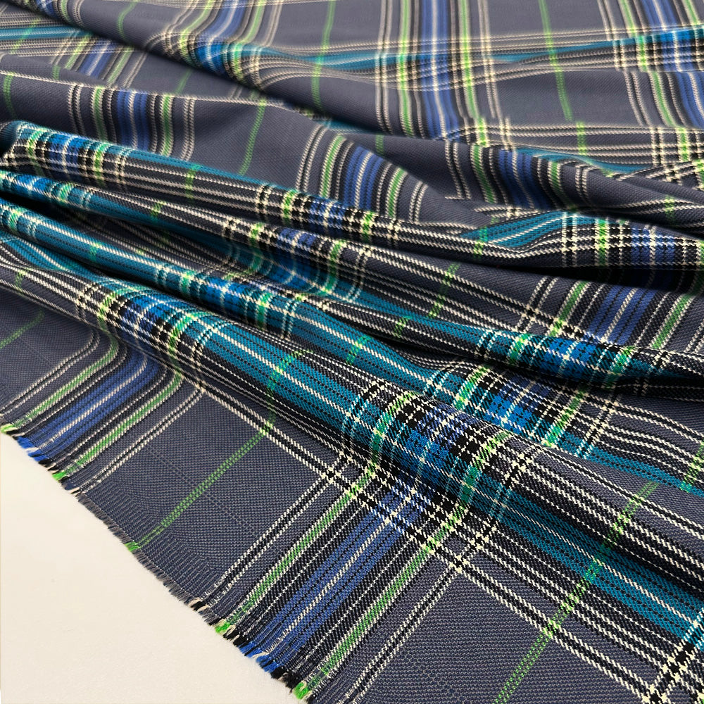 Tissu Tailleur Stretch, Viscose - Tartan, Gaspare