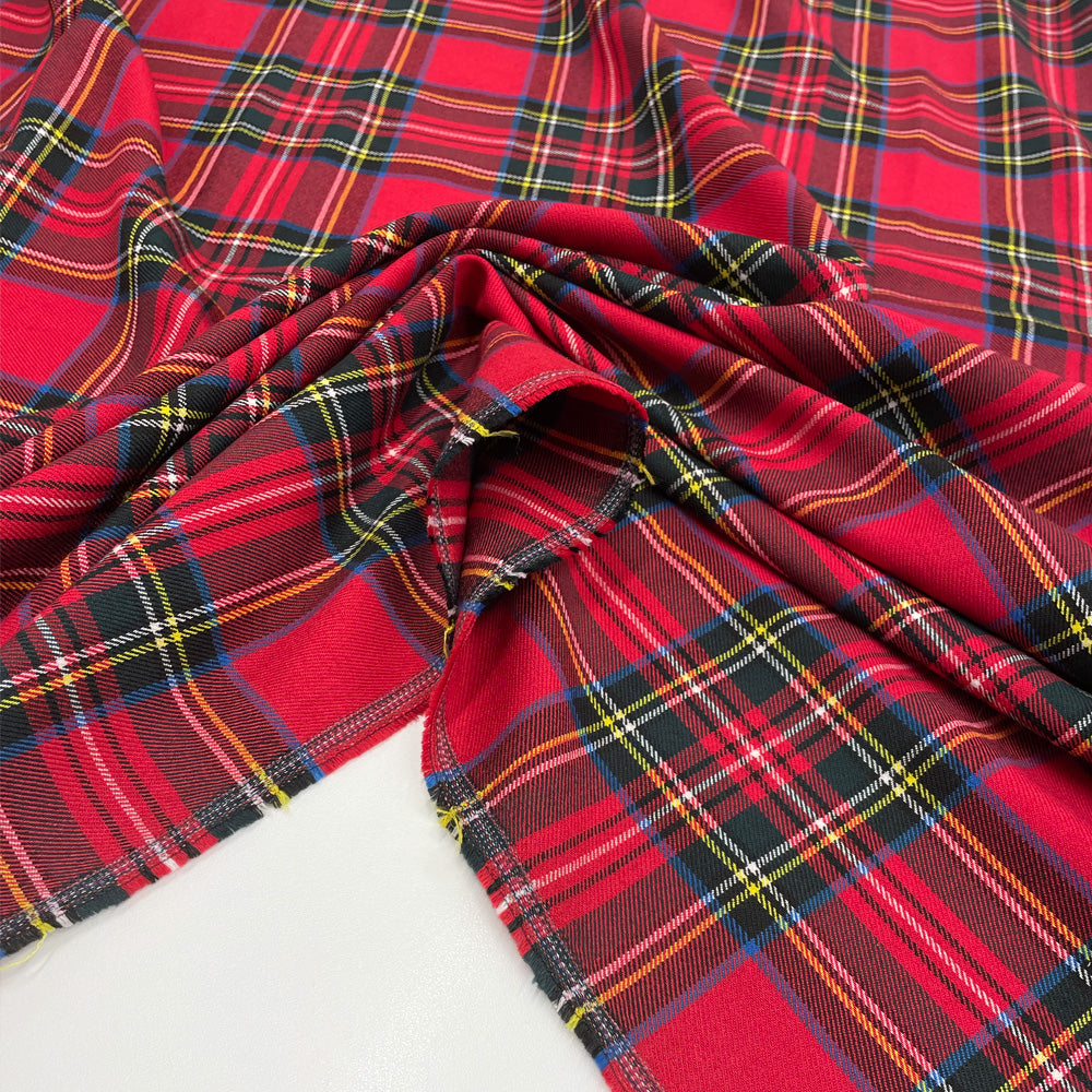 Tissu Stretch, Viscose - Tartan, Ivano