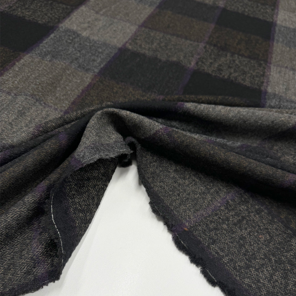 Tissu Manteau, Laine Alpaga - Tartan Chevron, Vasia