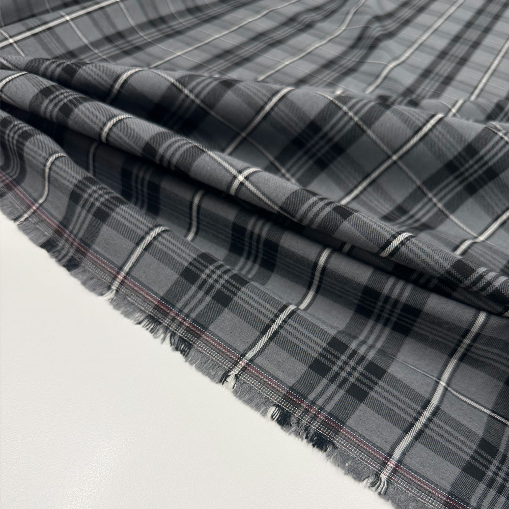 Tissu Tailleur Stretch, Viscose - Tartan, Bruno