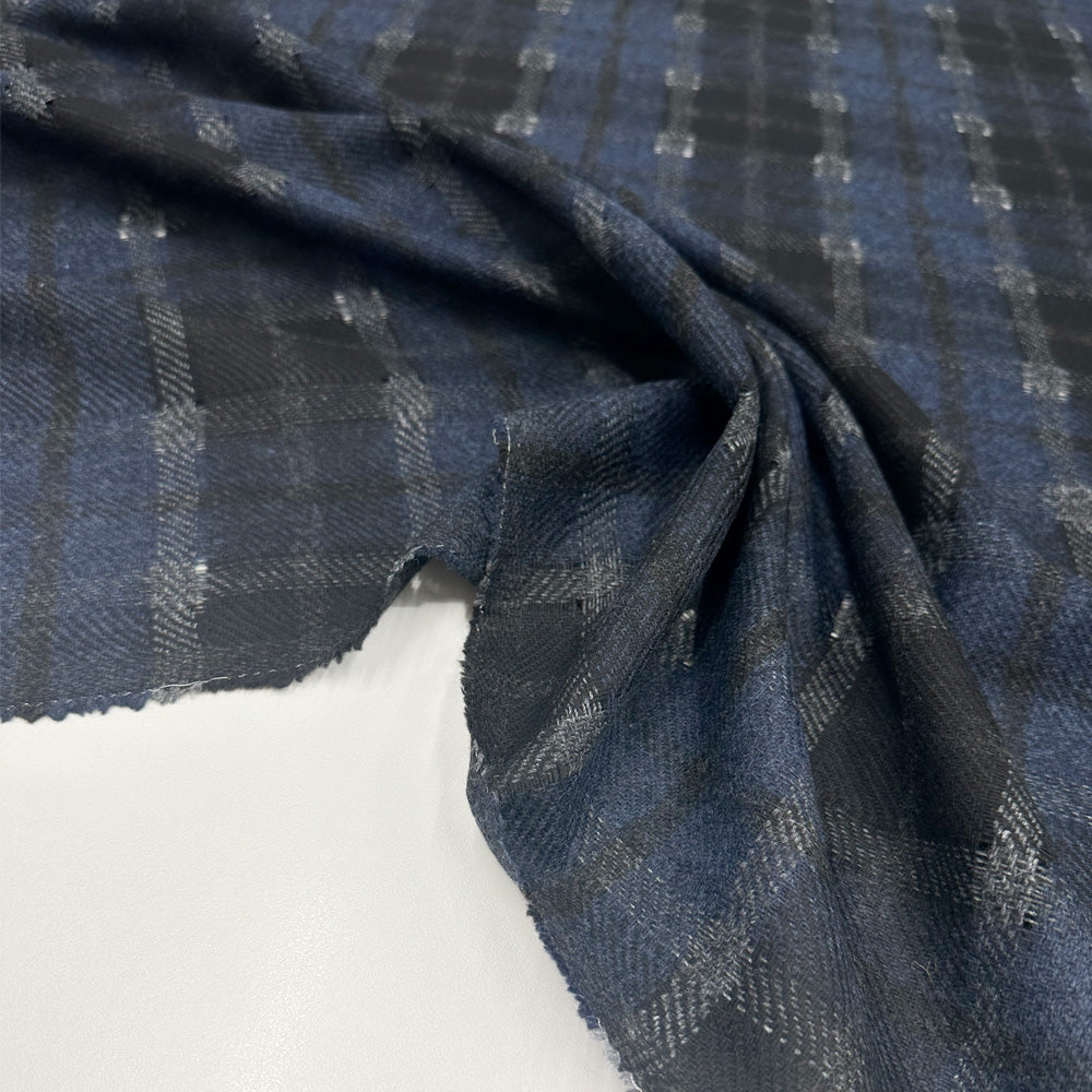 Tissu, Laine - Tartan Bleu, Raffaele