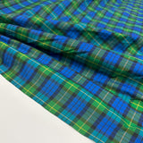 Tissu Taffetas Polyester - Tartan Vert, Viviano