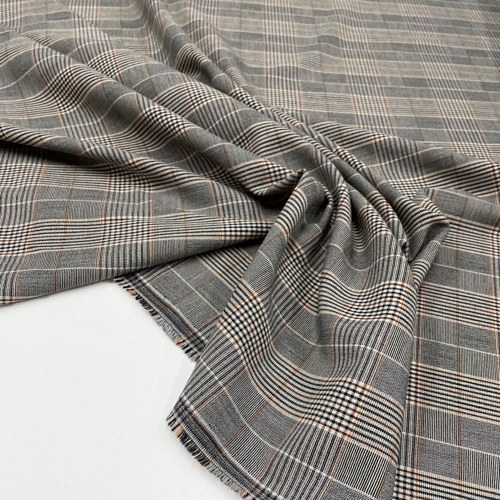 Tissu Tailleur, Viscose - Carreaux, Carlo