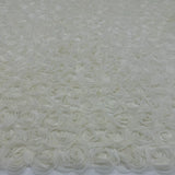 Tissu Tulle Brodé - Floral Écru, Pesaro