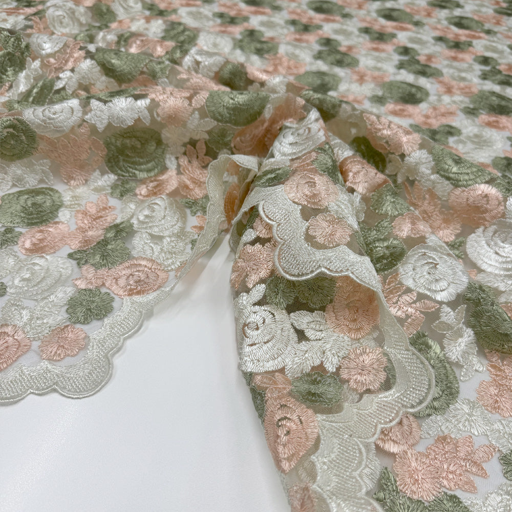 Tulle Brodé - Floral, Botanico