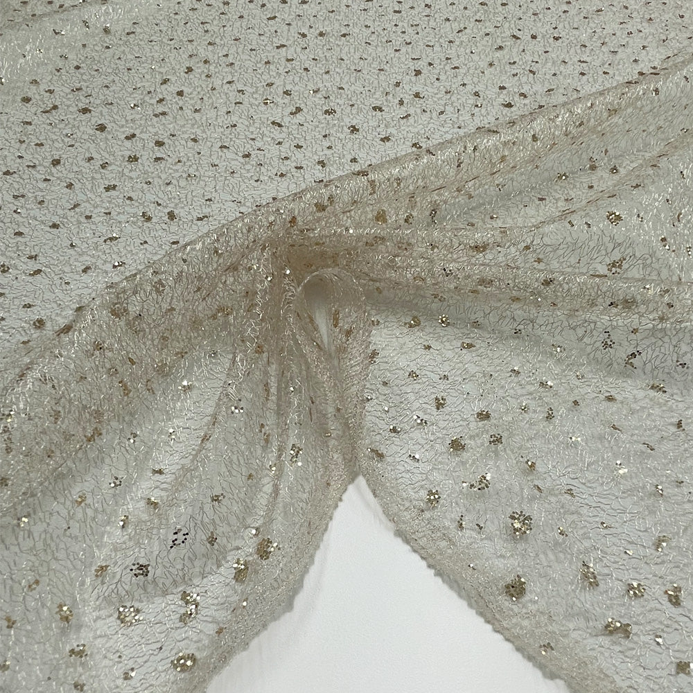 Tissu Pailleté Argenté - 2 Mètres De Long X 40 Cm De Large - Pour Loisirs Créatifs Et Décoration