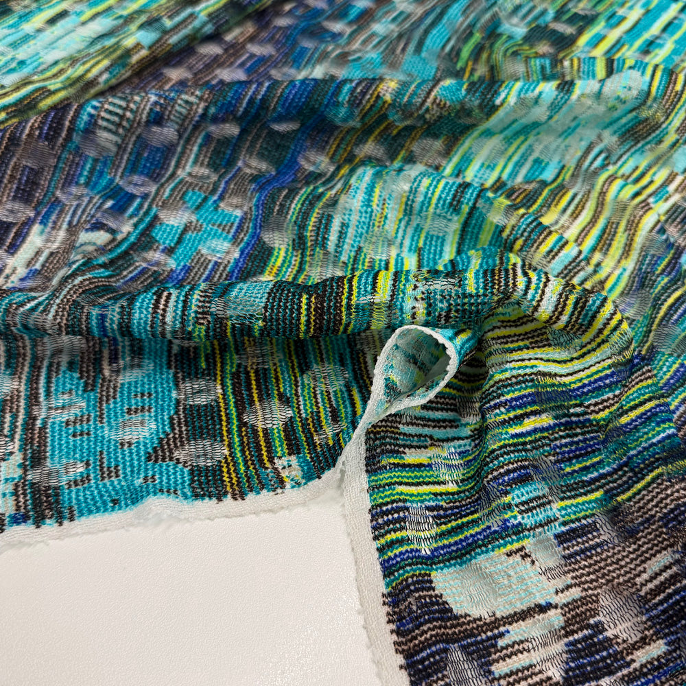 Tissu Maille Ajourée - Géométrique, Laguna