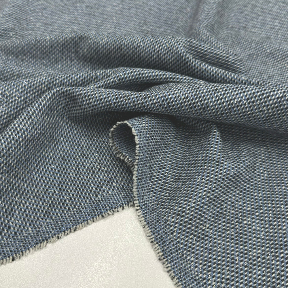 Tissu Tailleur Tweed, Laine - Bleu Métallisé, Lumo