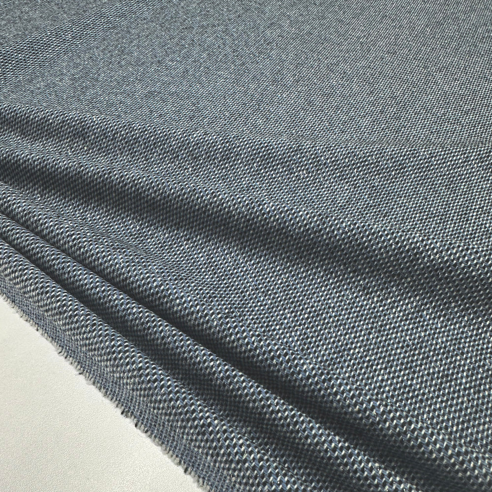 Tissu Tailleur Tweed, Laine - Bleu Métallisé, Lumo