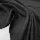 Tissu Tweed, Laine - Natté, Noir, Trieste