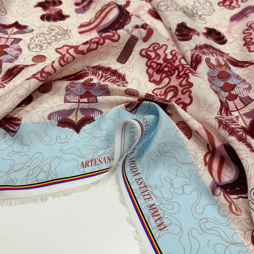 Tissu Twill Exclusif, Polyester Italien - Abstrait, Zoagli