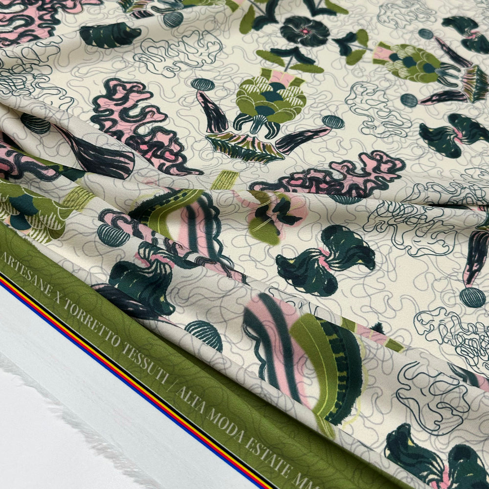 Tissu Twill Exclusif, Polyester Italien - Abstrait, Zoagli