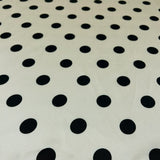 Tissu Twill, Polyester - Pois noir, Alfredo