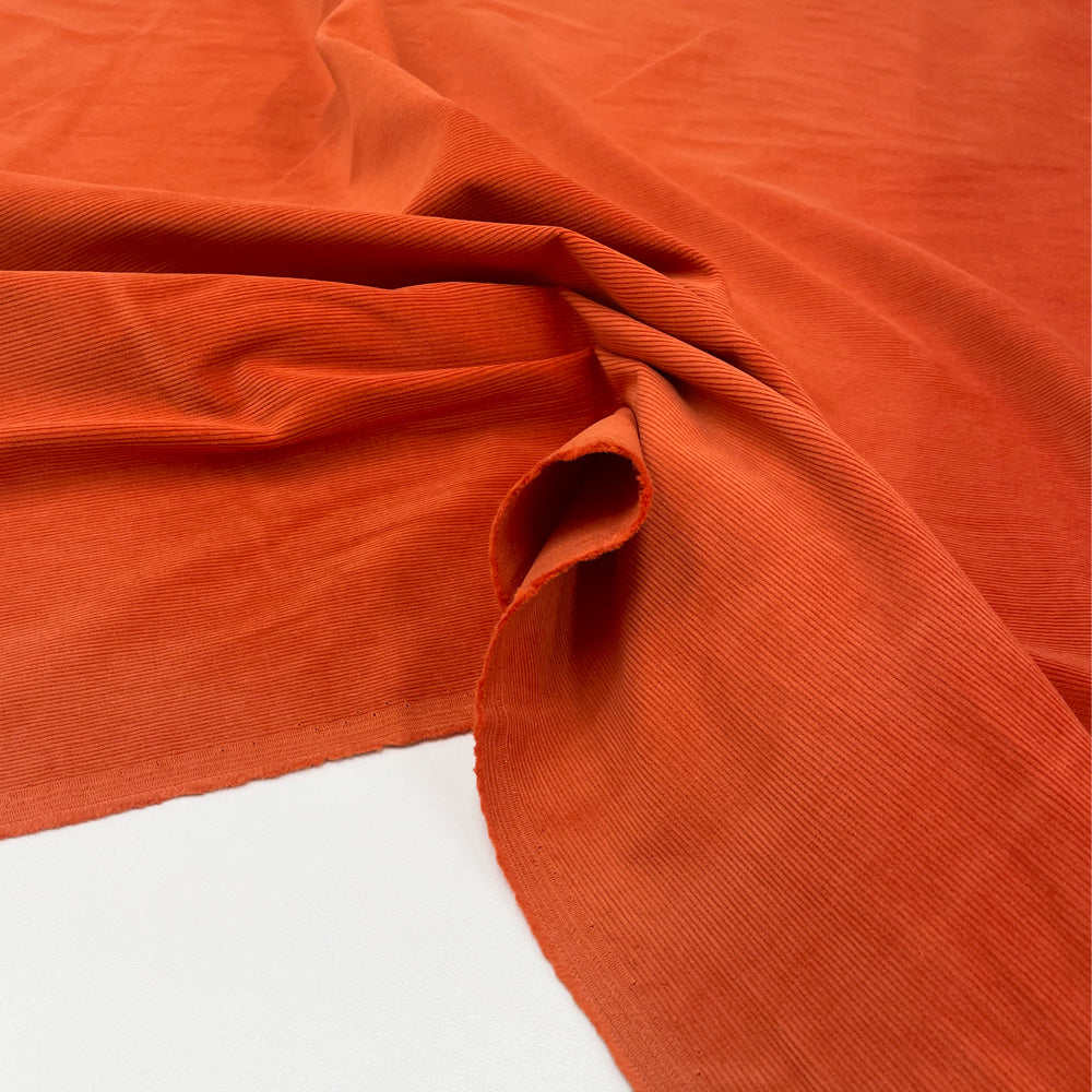 Tissu Velours Milleraies Stretch, Coton - Divers col, Foresta