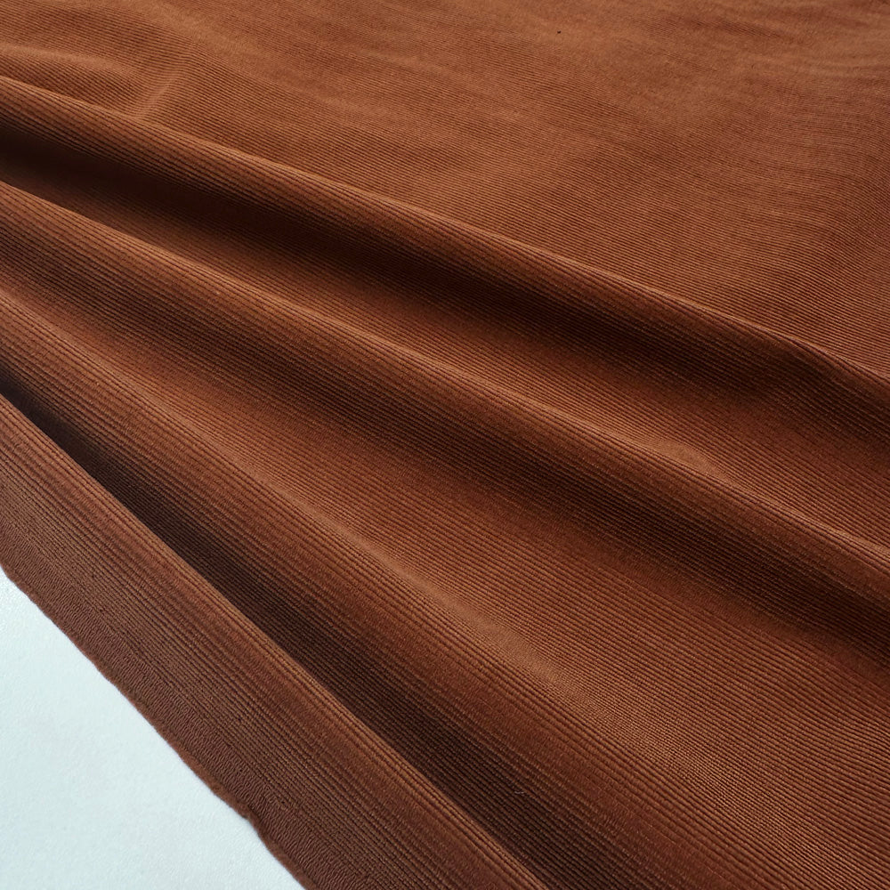 Tissu Velours Milleraies Stretch, Coton - Divers col, Foresta