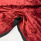 Tissu Velours Frappé Stretch - Rouge, Fuoco