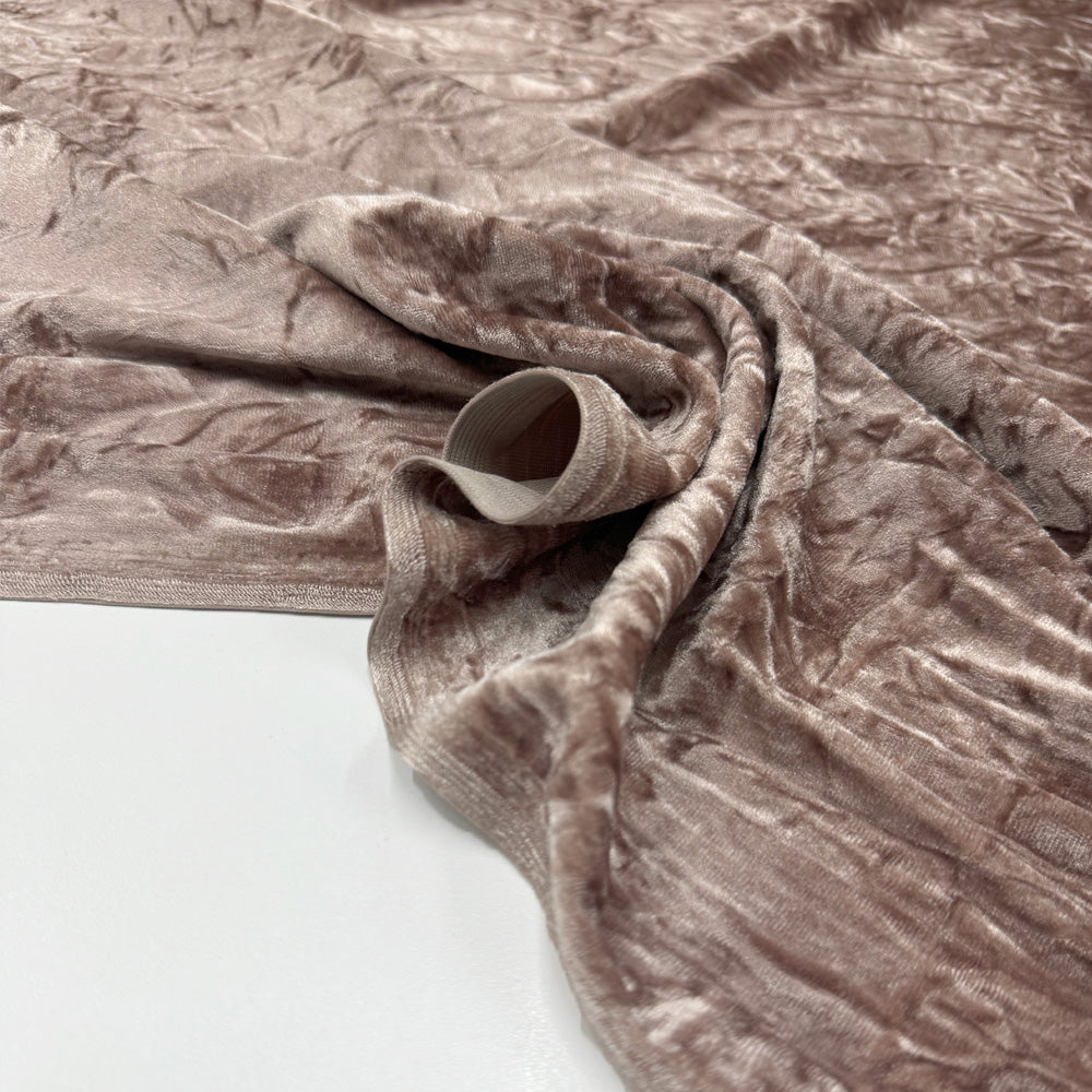 Tissu Velours Stretch - Frappé, Ombrapura