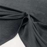 Tissu Velours Lisse, Stretch Thermocollé - Noir, Alberto
