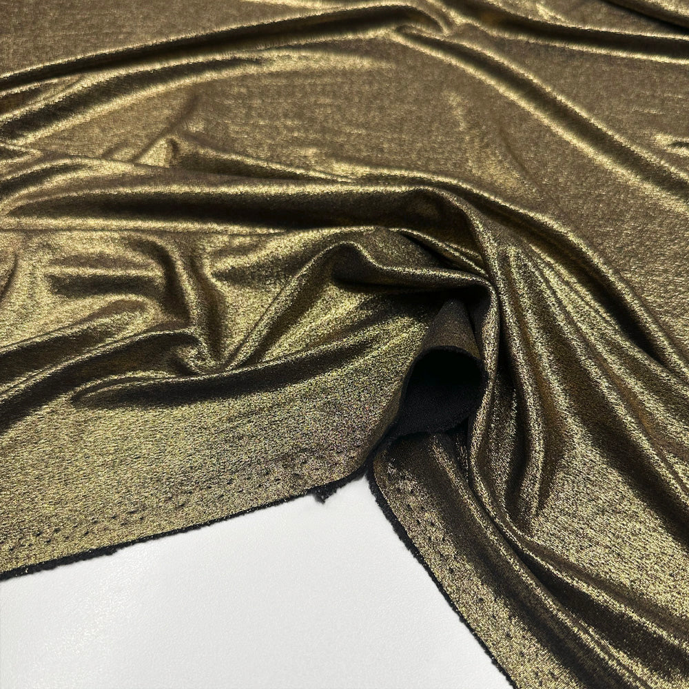 Tissu Maille Jersey - Métallisé Doré, Elmiro