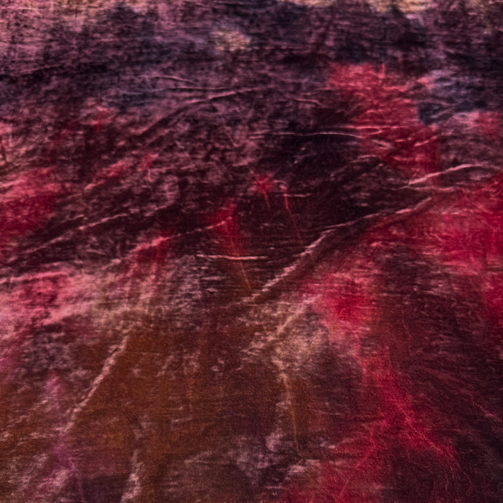 Tissu Velours, Soie - Tie and Dye Bodeaux, Desio