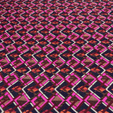 Tissu Crepe Satin, Viscose - Géométrique, Isoria