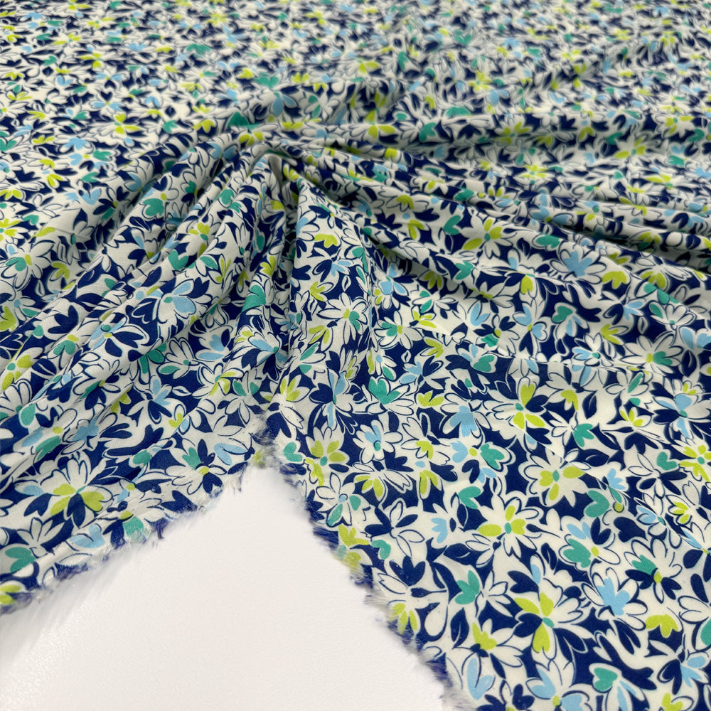 Tissu Crêpe, Viscose - Floral, Campi
