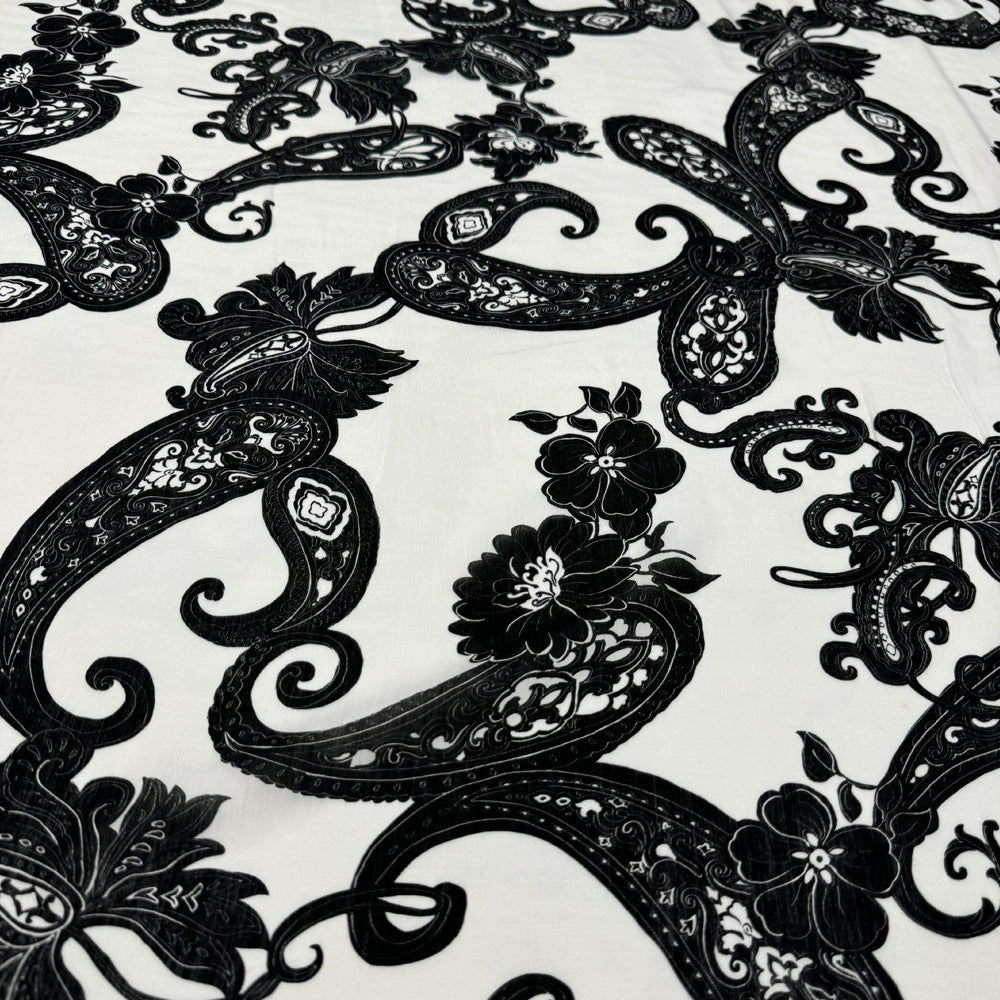 Tissu Voile, Soie Viscose - Cachemire, Elisabetta