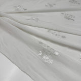 Tissu brodé, Paillettes Coton - Floral, Lumia