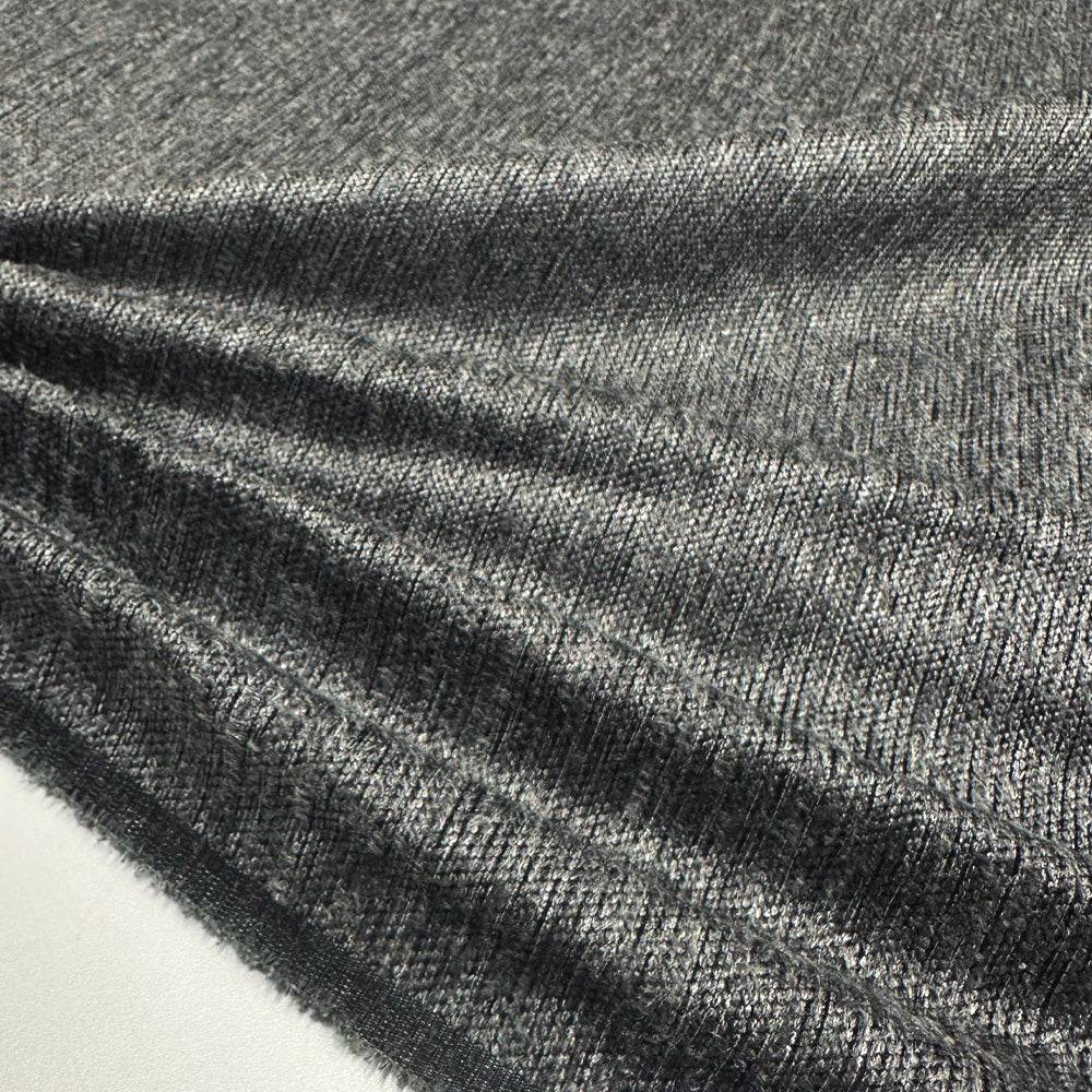 Tissu Tailleur Tweed, Soie - Argent Métallisé, Solvia