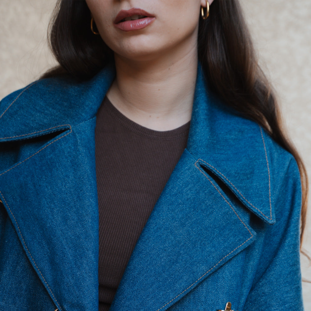 Tissu Denim Lourd, Coton - Yellow Selvedge Délavé, Rimino