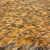 Eco-fur fabric, long hair - Moucheté roux, Rossetto