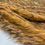 Eco-fur fabric, long hair - Moucheté roux, Rossetto