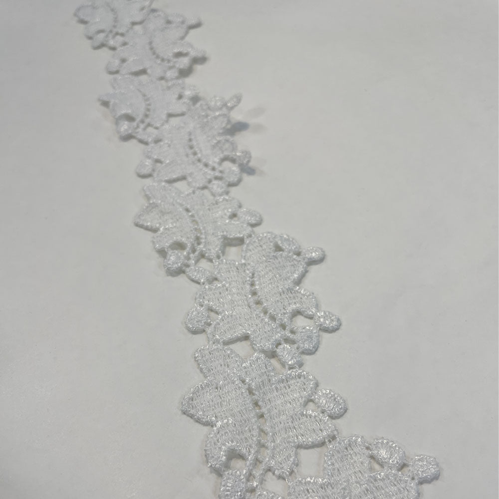 GALON guipure - feuille et pois