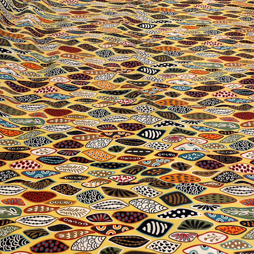 Tissu Popeline Stretch, Coton - Tropical, Imprimé Éthnique