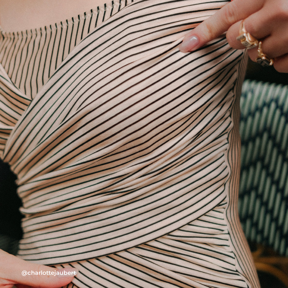 Tissu Maille Jersey - Rayé, Beauregard