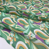 Tissu pongé, soie - Abstrait Géométrique, Lipari