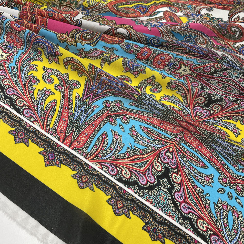 Tissu satin, soie - Cachemire, Clarissa