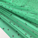 Tissu Mousseline, Soie - Pois noir, Linosa