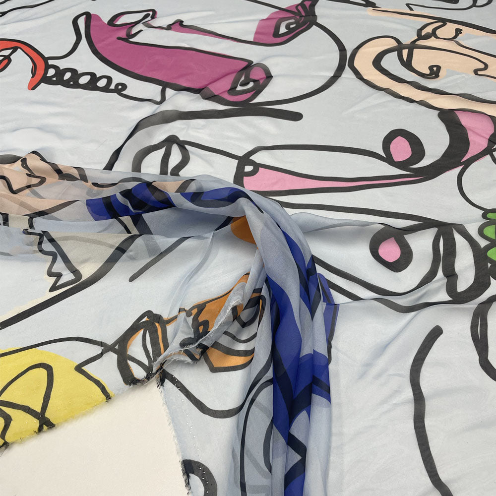 Tissu pongé, soie - Abstrait, Anonimo