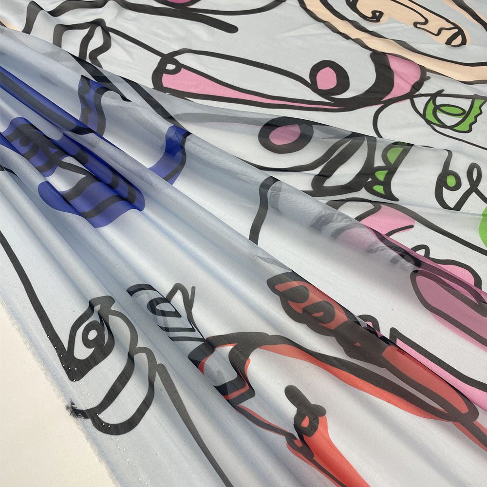 Tissu pongé, soie - Abstrait, Anonimo