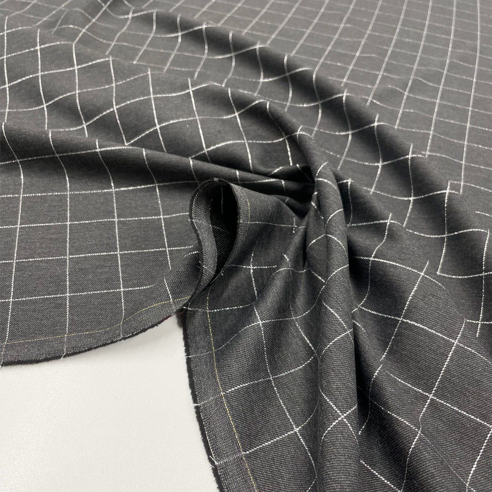 Tissu Tailleur, Viscose Stretch - Carreaux, Columbus