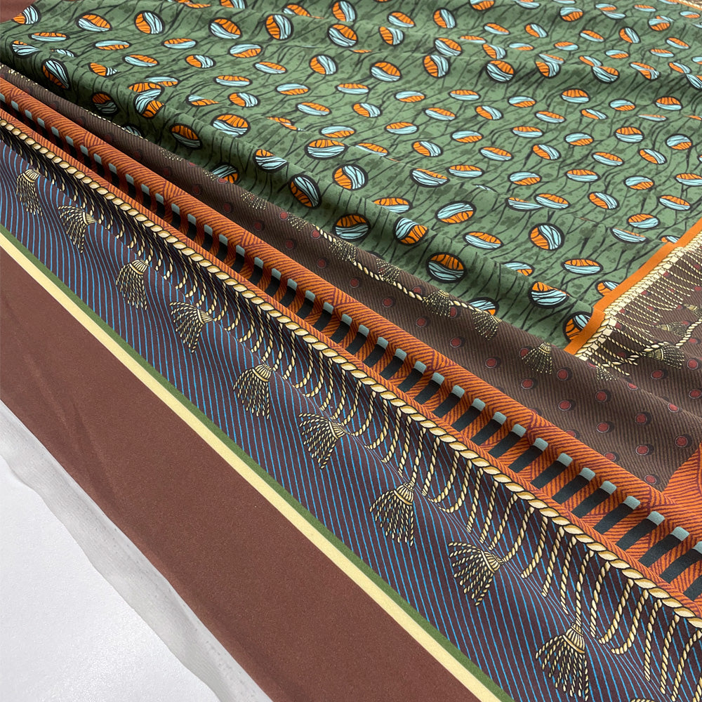 Carré Satin, Soie - Imprimé, Gocciato