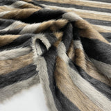 Tissu fourrure, poils courts - Rayé, Fantasia