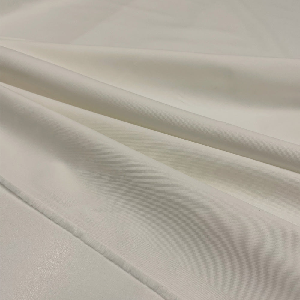 Tissu Gabardine Strech, Coton - Blanc, Bianca