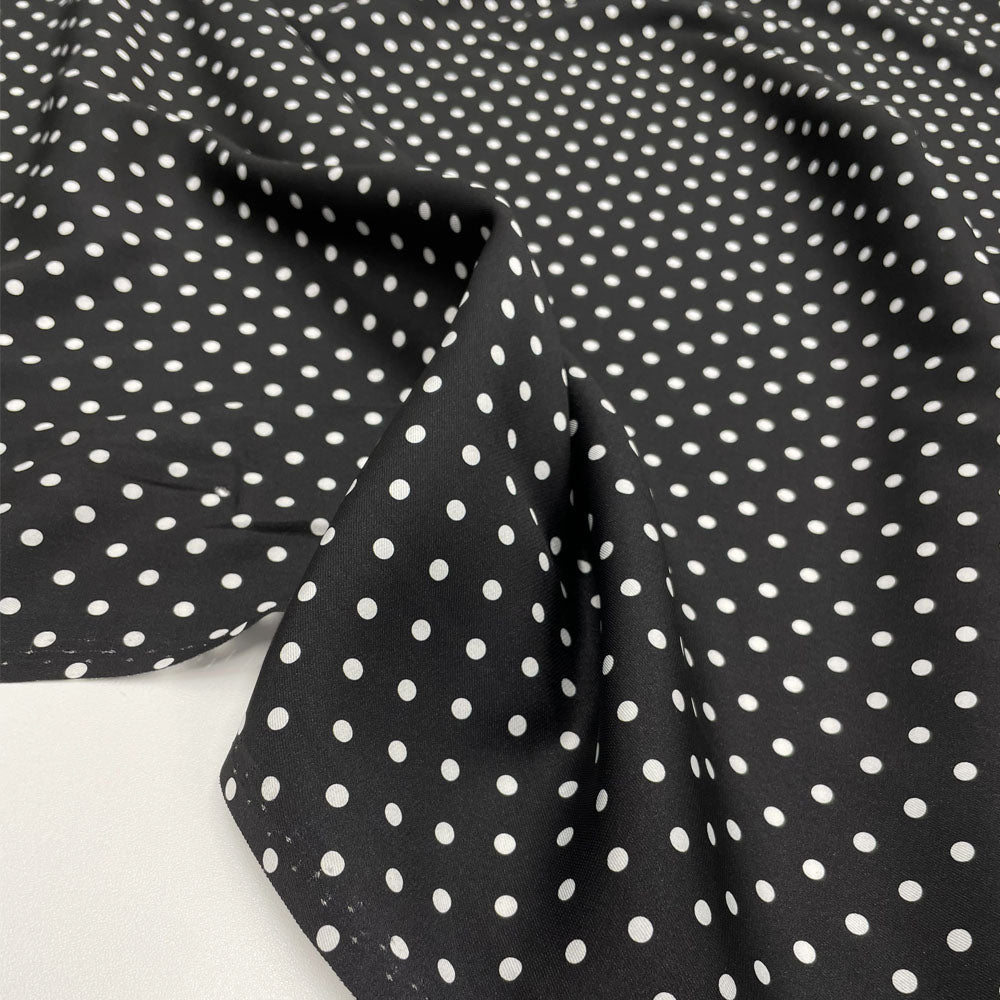Twill fabric, Polyester - White dots, Daumesnil