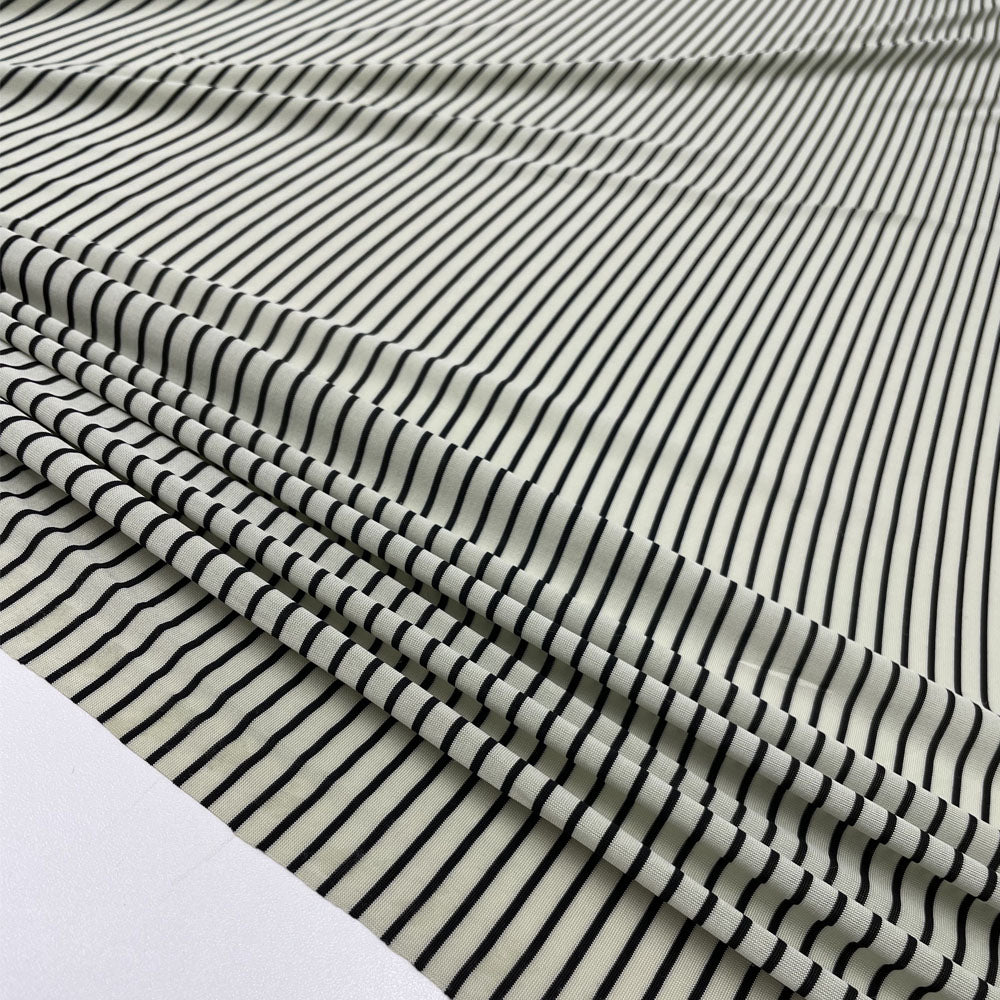 Tissu Maille Jersey - Rayé, Beauregard