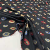 Tissu lancé découpé, viscose - Géométrique Pois, Concrete